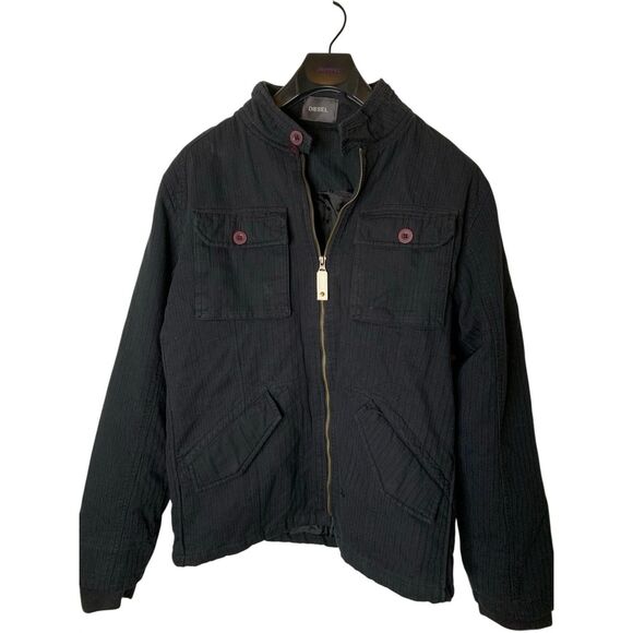 Diesel Other - Diesel utility jacket 100% cotton black men's size large